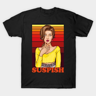 Pop Art-Comic Style Retro-Vintage Suspish T-Shirt